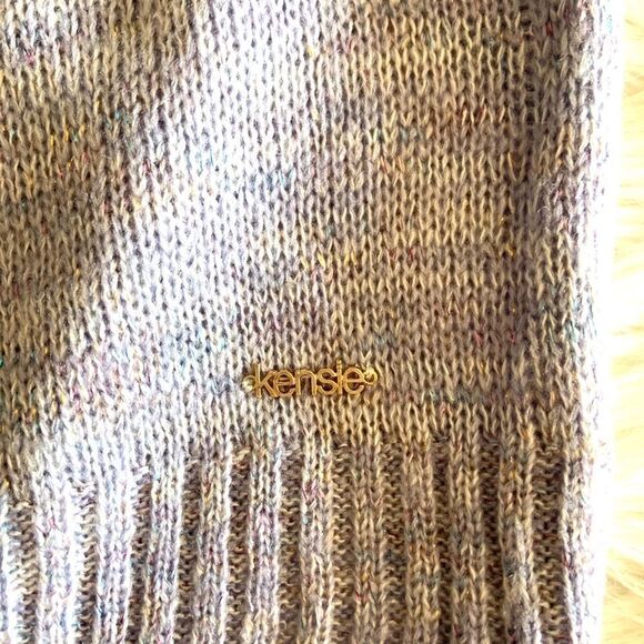 Kensie Lavender Metallic Faux Wrap Sweater - Picture 7 of 11